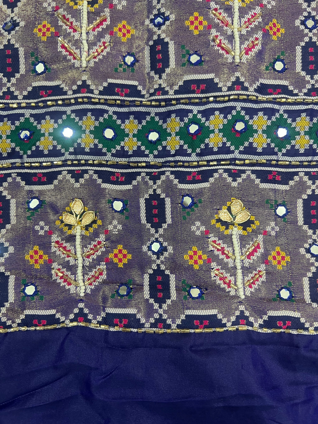 Jungle Design Handwork Patola Saree – Blue