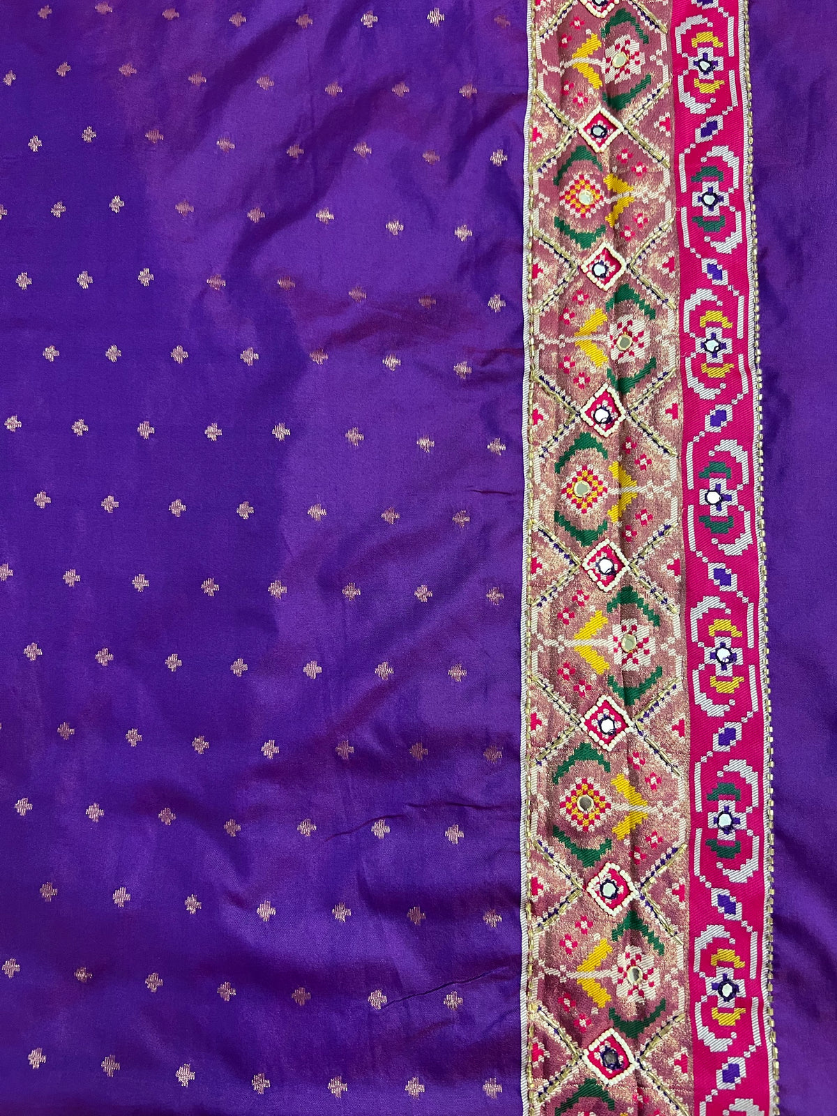 Navratna Handwork Patola Saree – Purple