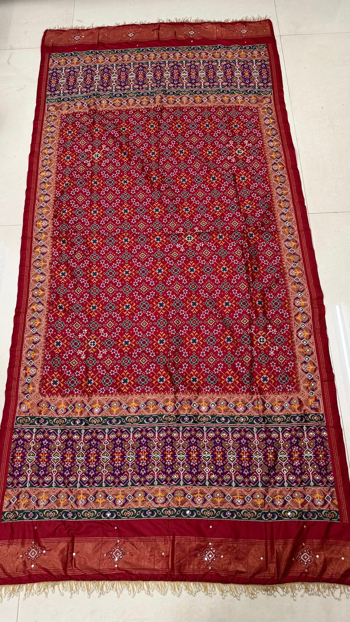 Handwork Woven Patola Dupatta – Maroon