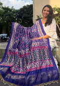 Handwork Woven Patola Dupatta – Full Blue
