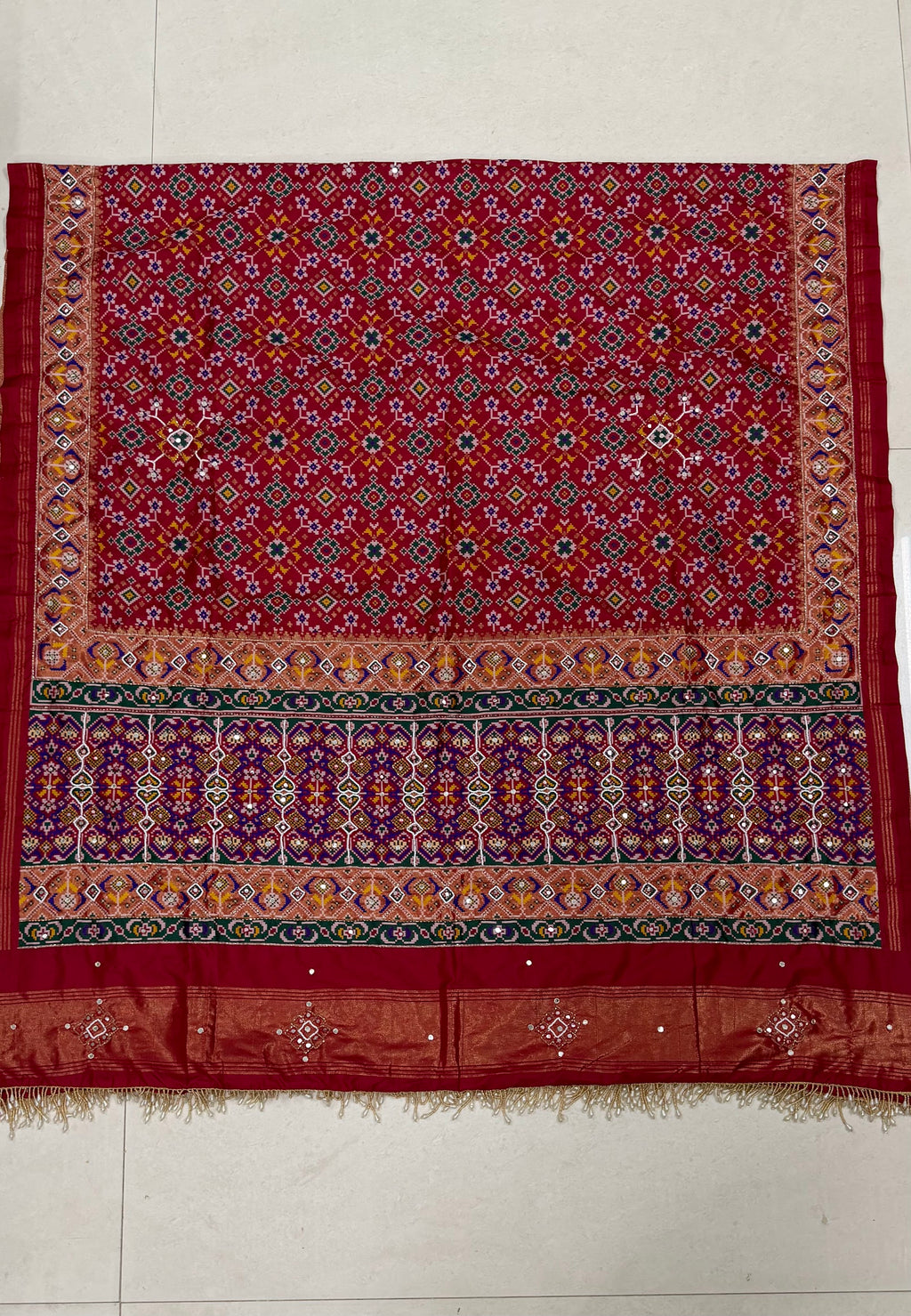 Handwork Woven Patola Dupatta – Maroon