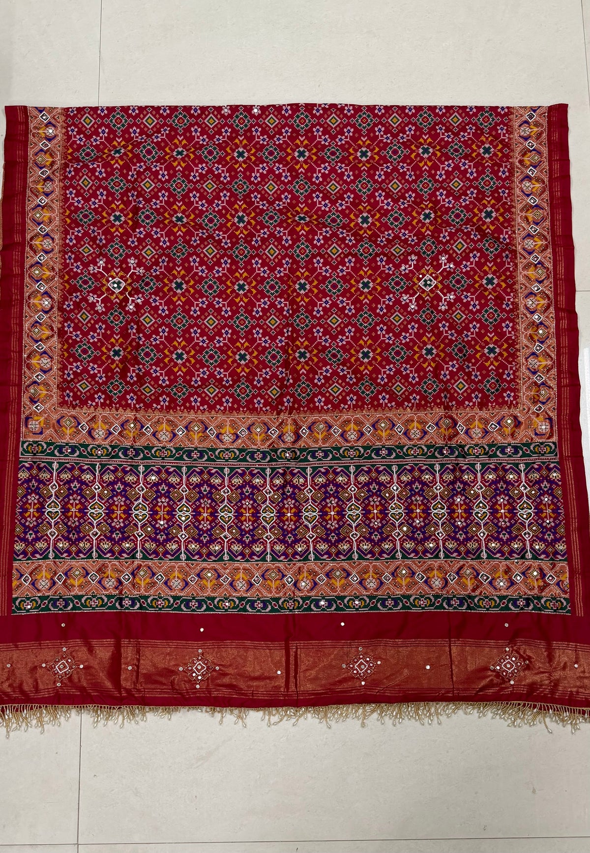 Handwork Woven Patola Dupatta – Maroon