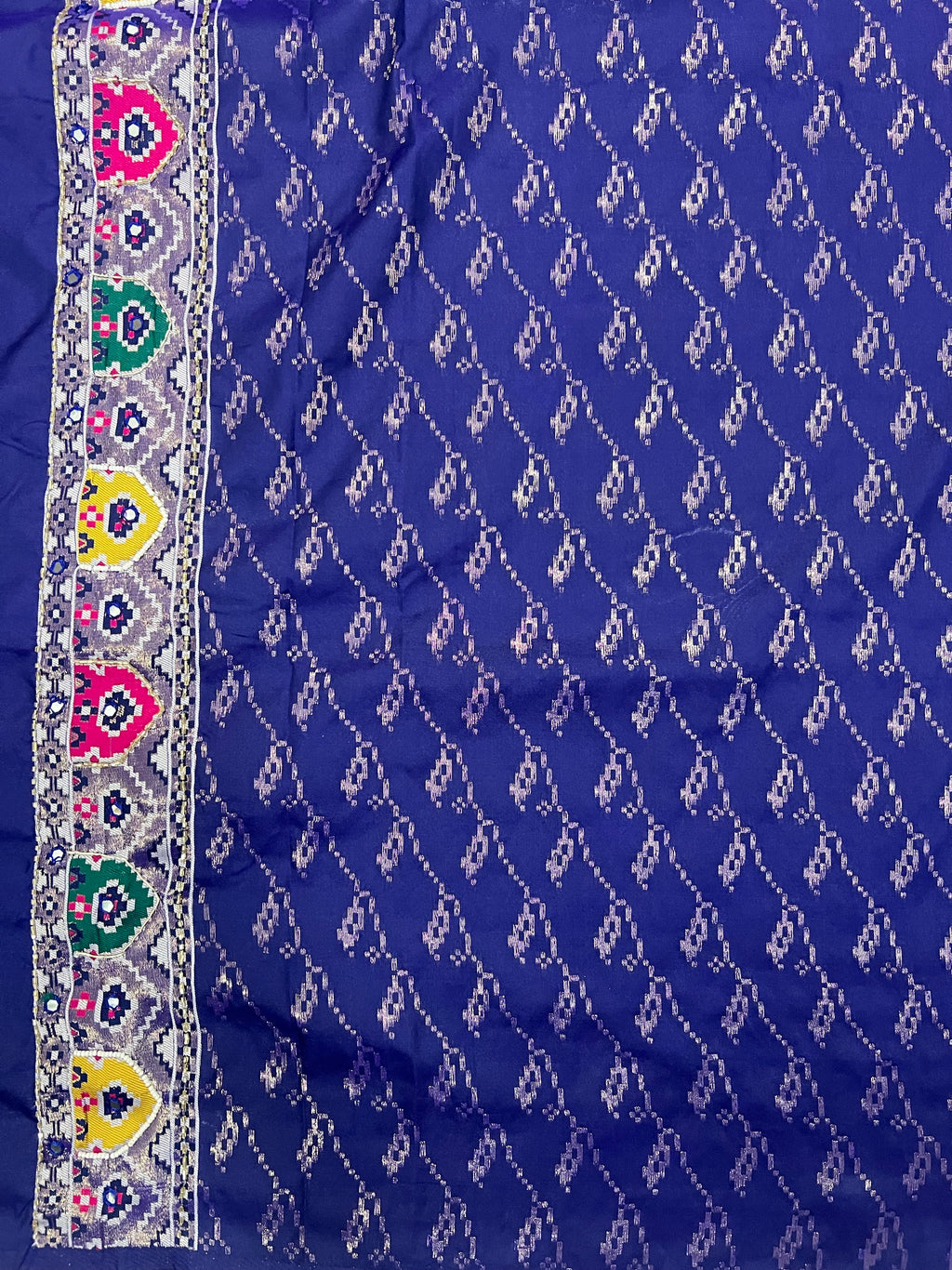 Jungle Design Handwork Patola Saree – Blue