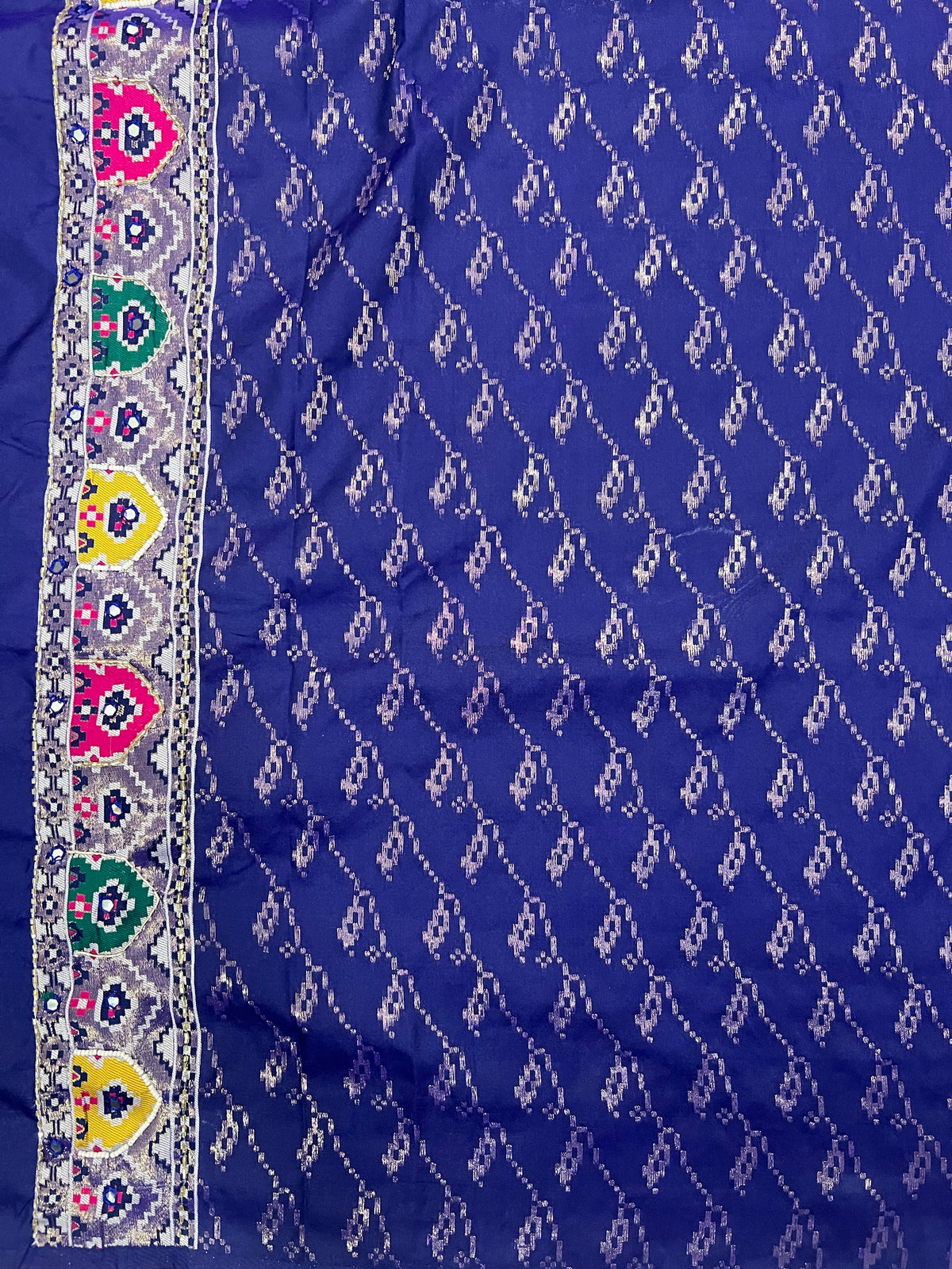 Jungle Design Handwork Patola Saree – Blue