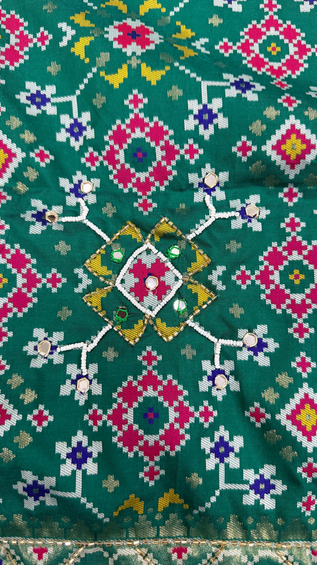 Handwork Woven Patola Dupatta – Green