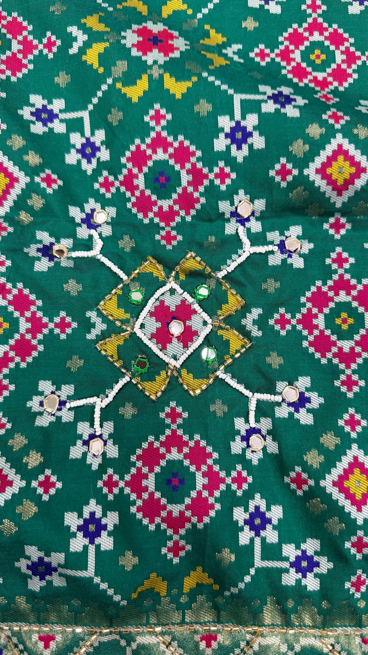 Handwork Woven Patola Dupatta – Green