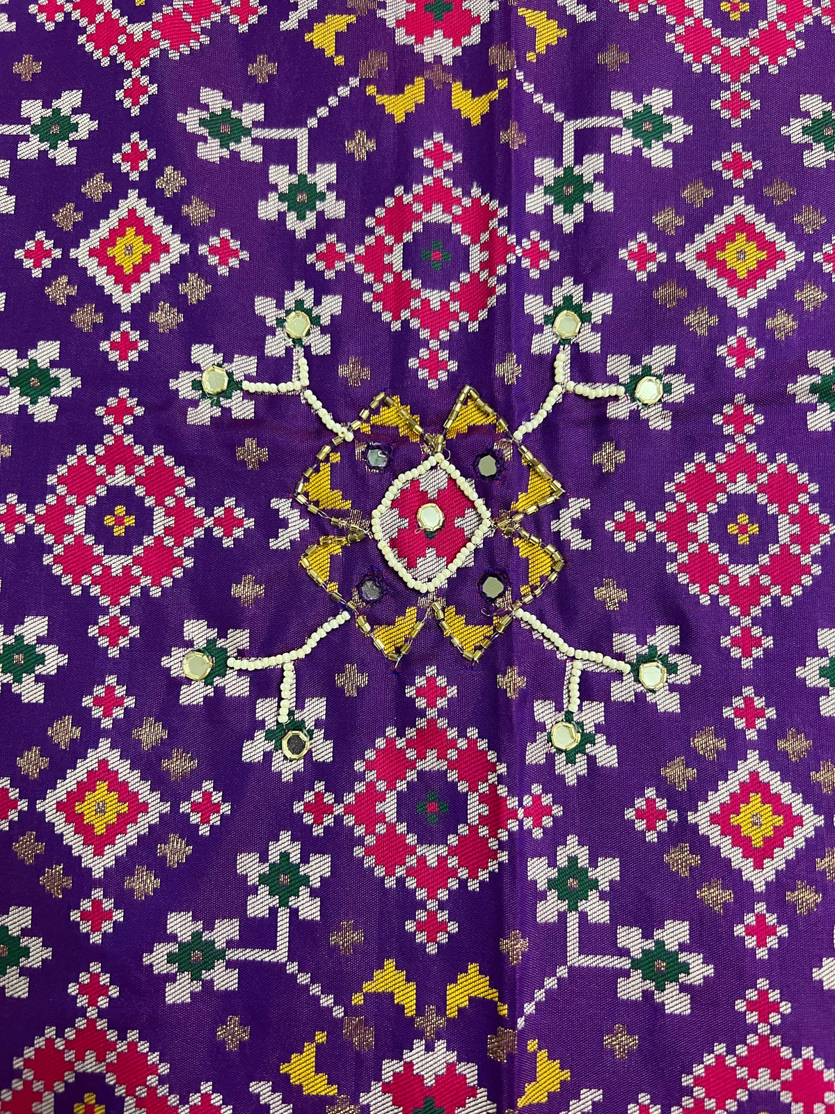 Navratna Handwork Patola Saree – Purple
