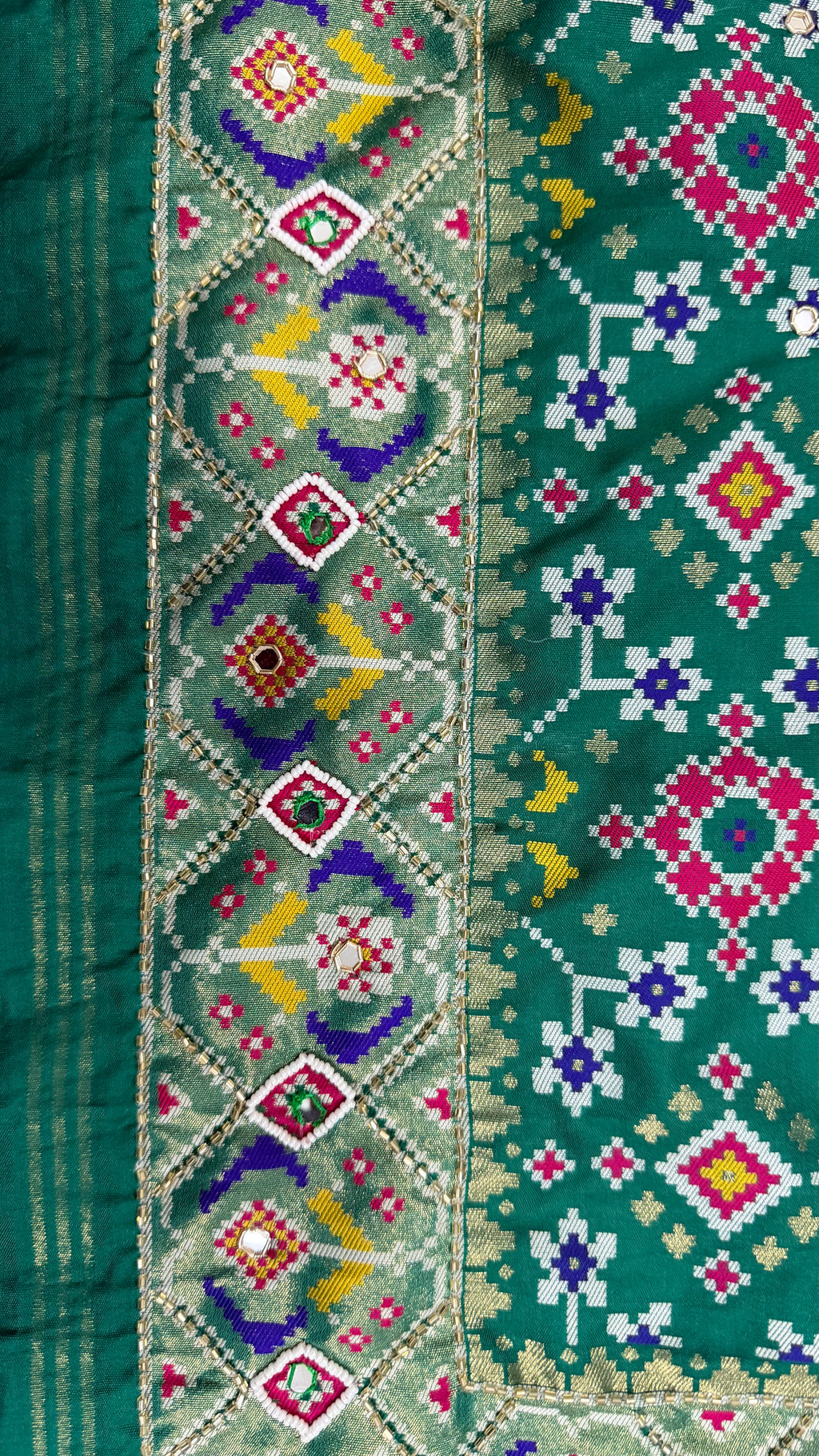 Handwork Woven Patola Dupatta – Green