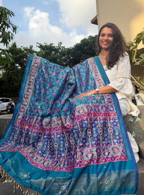 Handwork Woven Patola Dupatta – Firozi