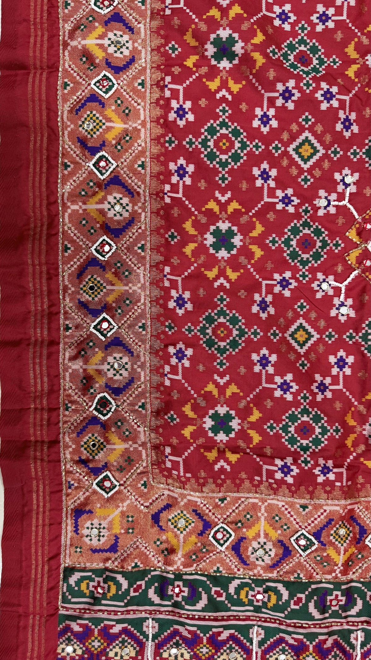 Handwork Woven Patola Dupatta – Maroon