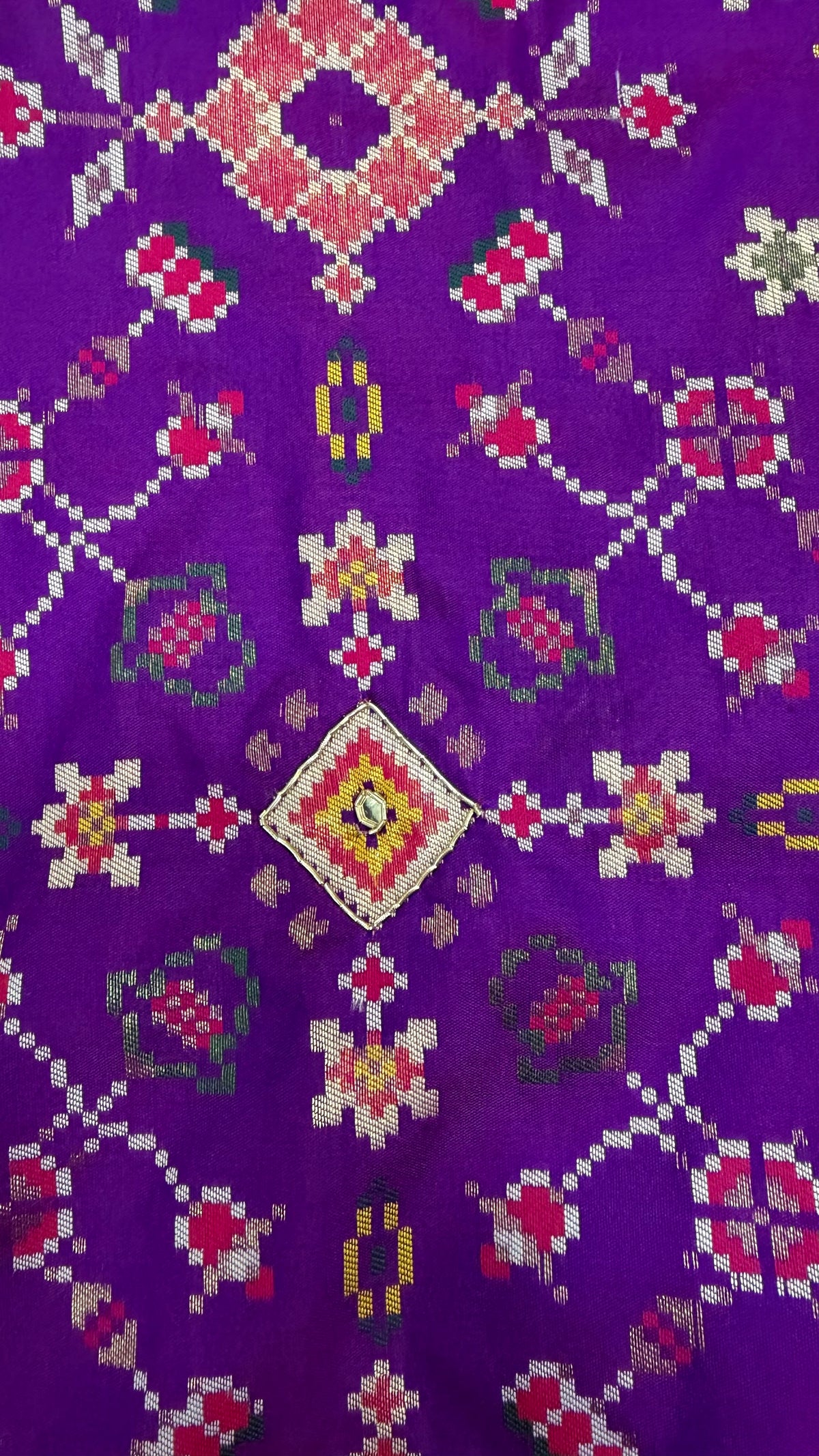 Handwork Woven Patola Dupatta – Purple & Pink