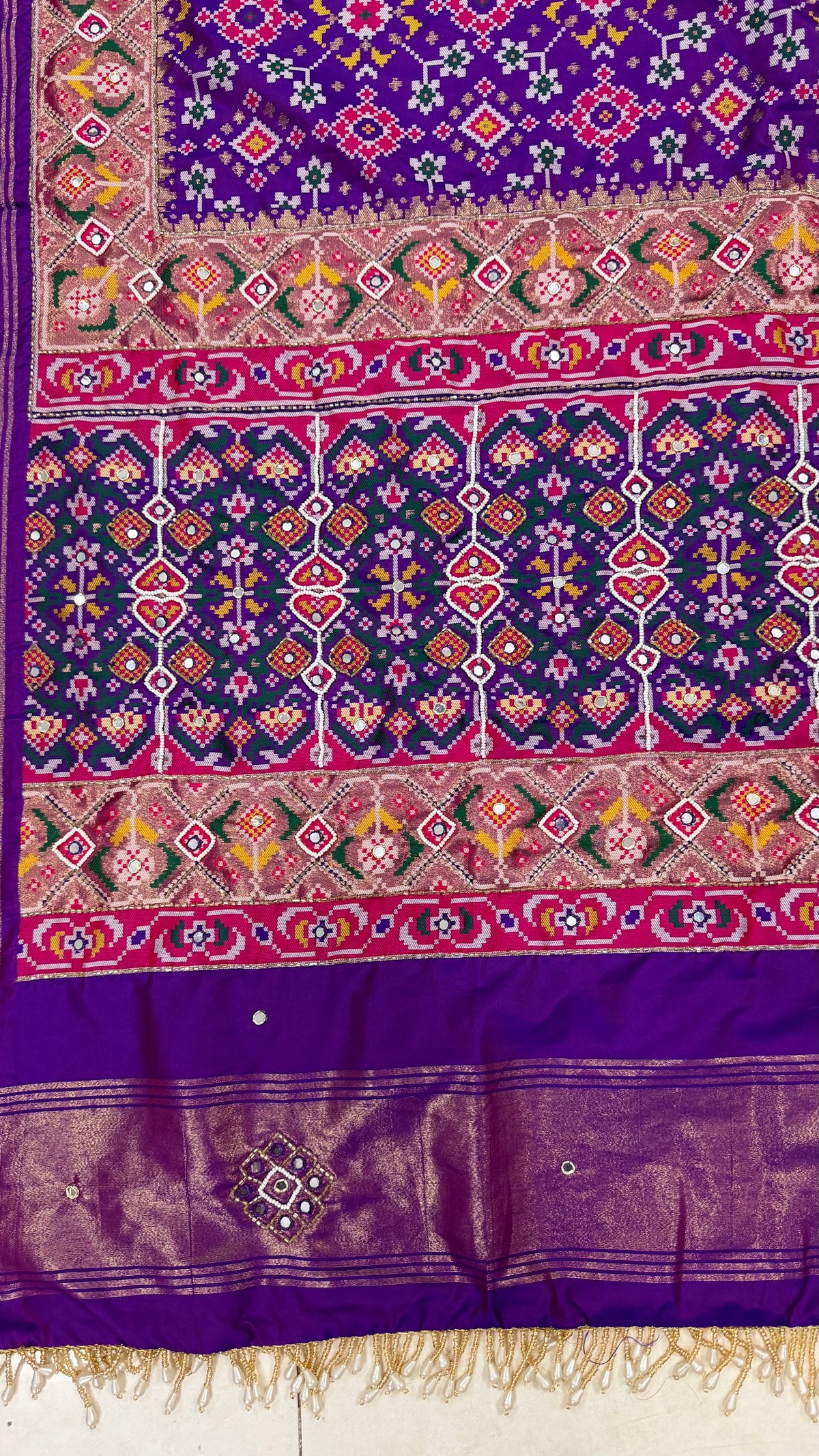Handwork Woven Patola Dupatta – Purple