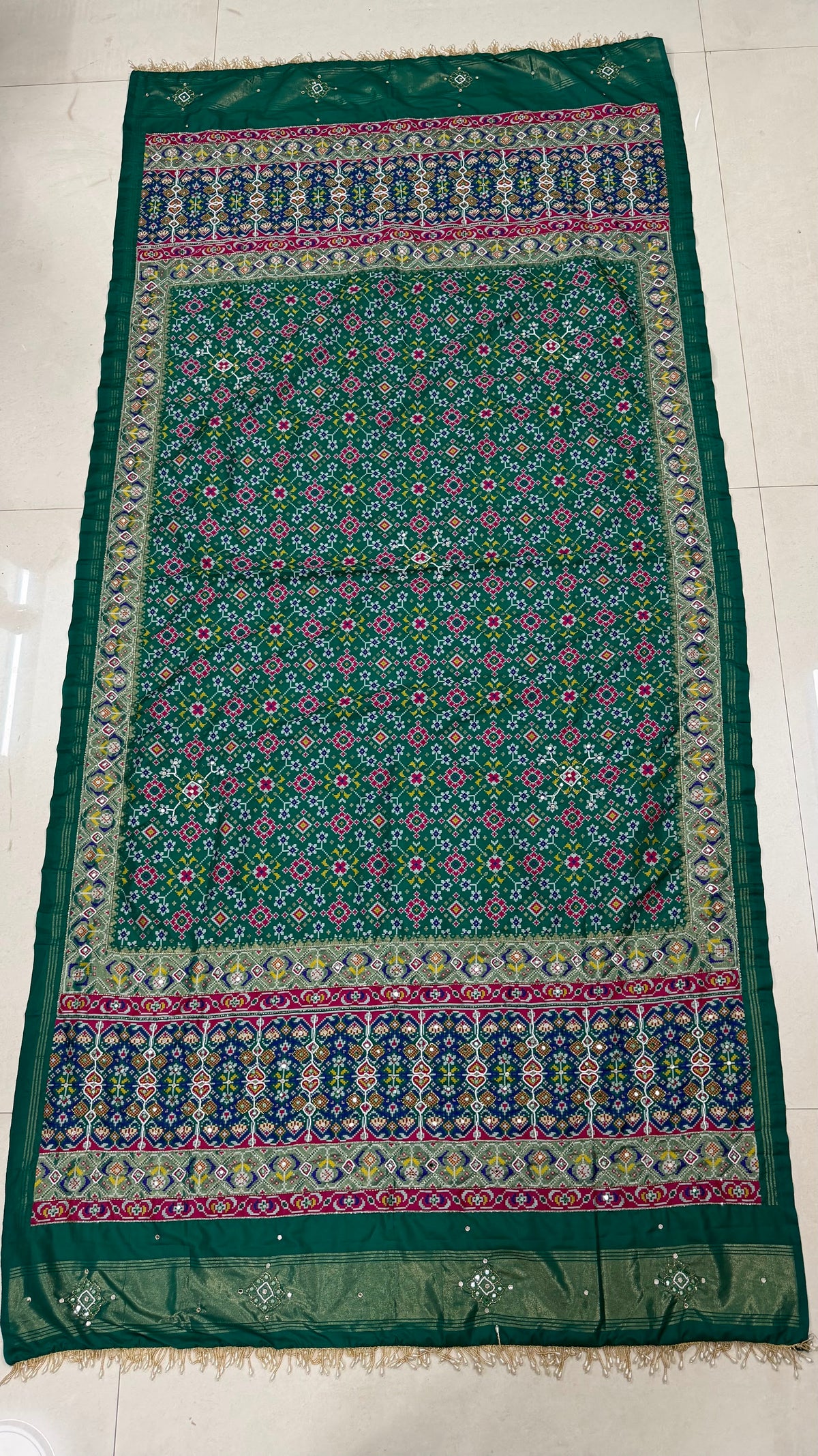 Handwork Woven Patola Dupatta – Green