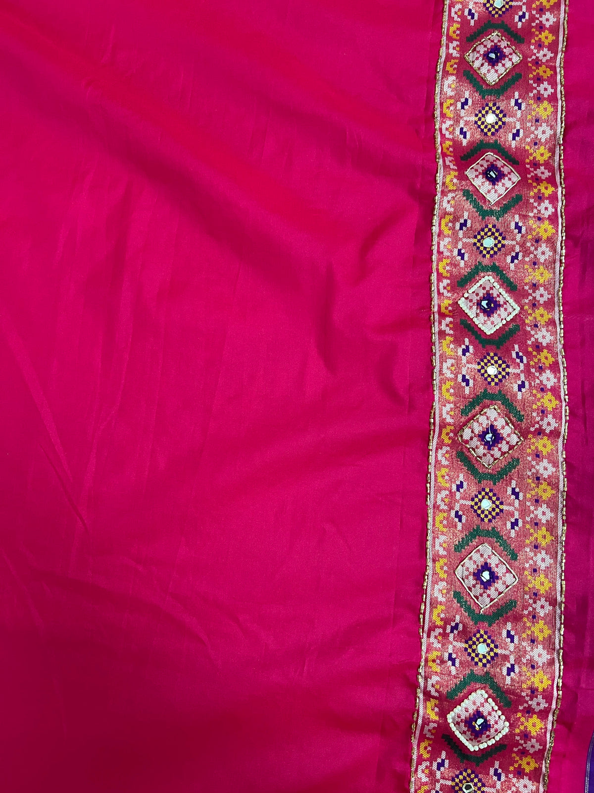 Navratna Handwork Patola Saree – Purple & Pink