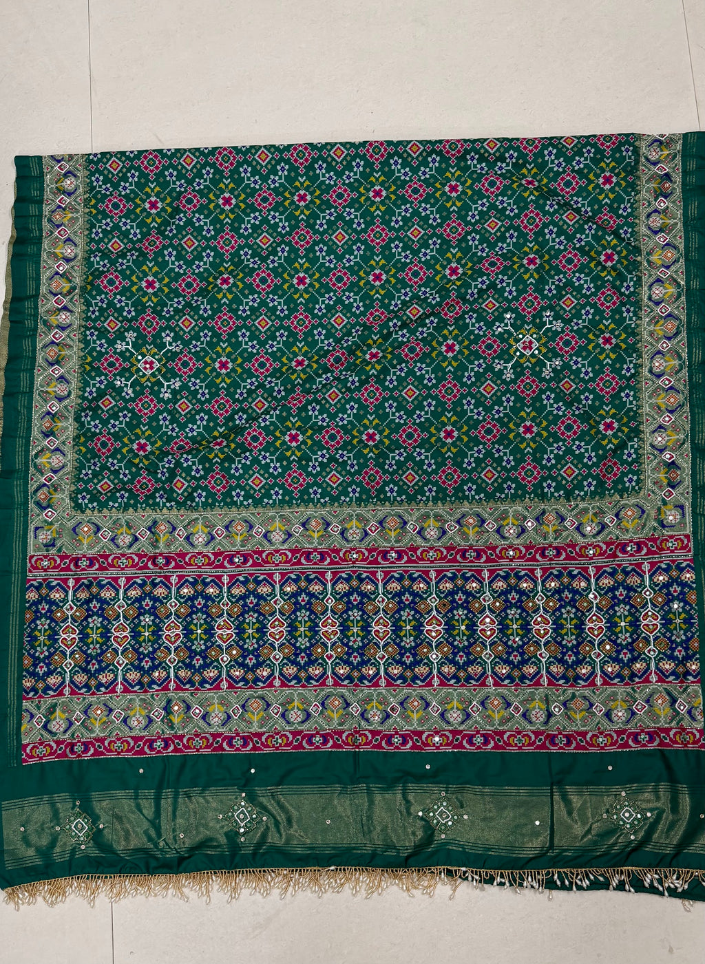 Handwork Woven Patola Dupatta – Green