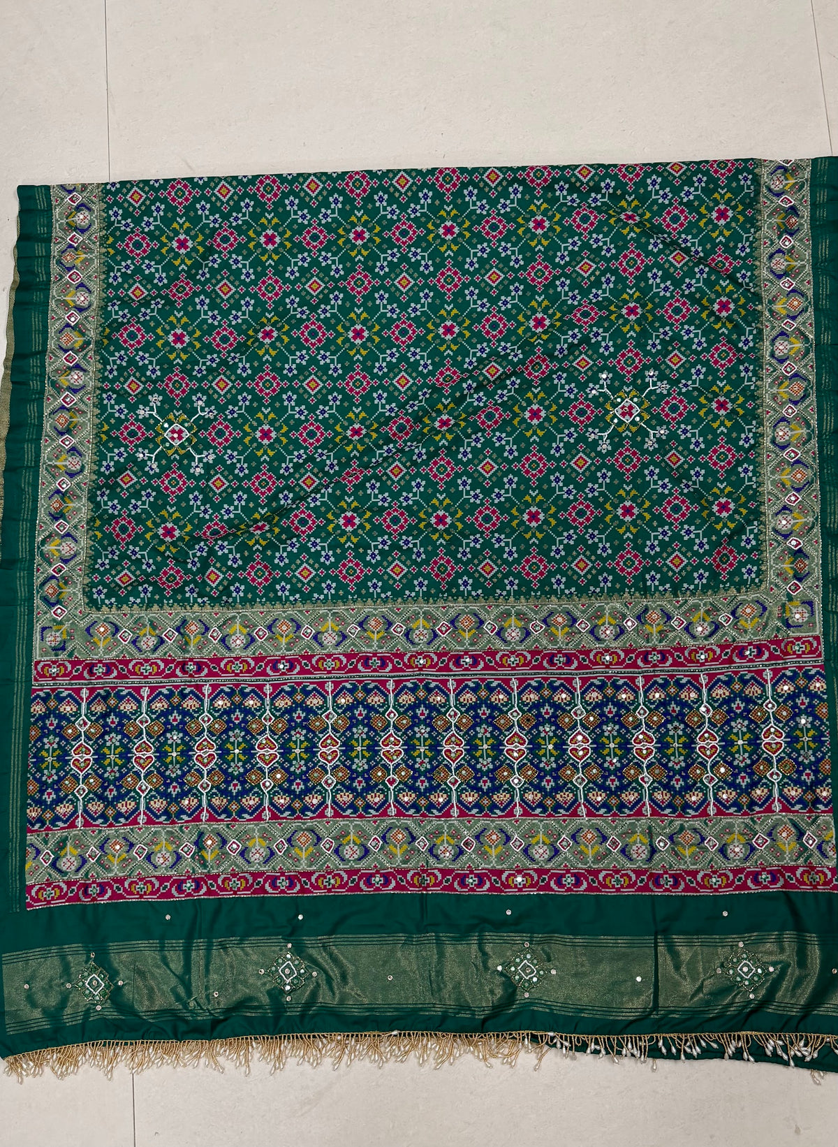 Handwork Woven Patola Dupatta – Green