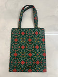 Patola print tote bag in bottle green